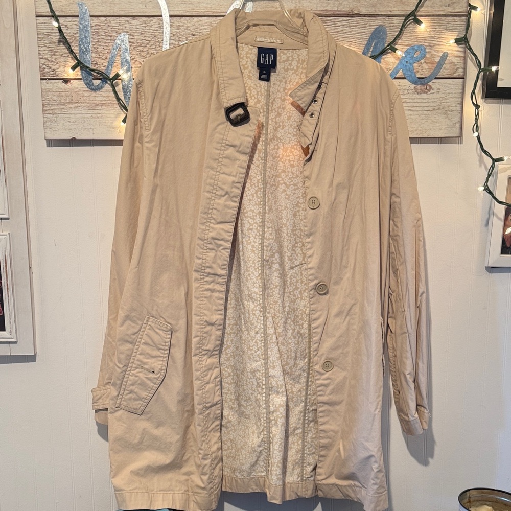 GAP Women's Beige Trench Rain Coat